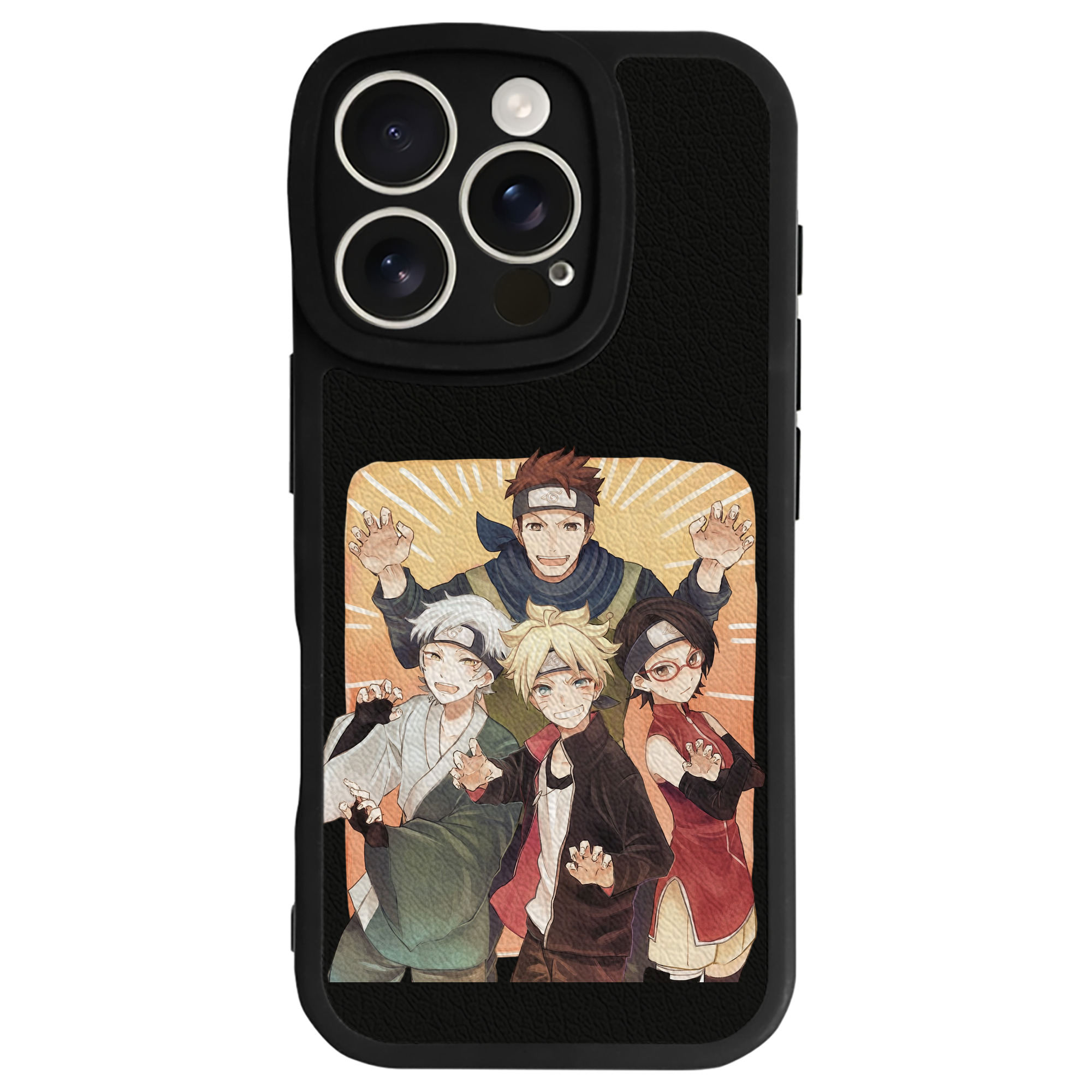 （画像用） NARUTO -ナルト- うちは サラダ Uchiha Sarada 【iPhone 16シリーズ対応】シリコンスマホケース（レザー調） 材質：シリコン